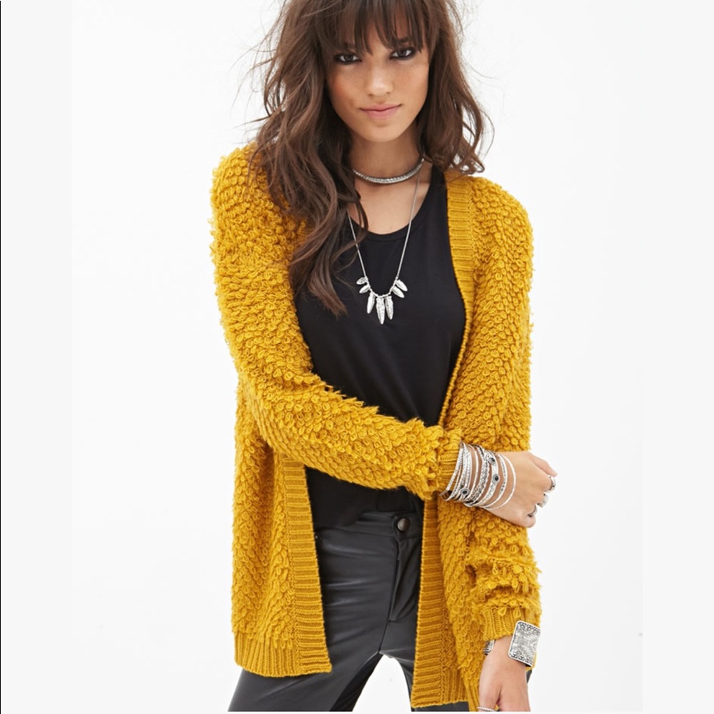 F21 Shaggy Cardigan